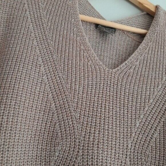 EDDIE BAUER Easy V-Neck Pullover Sweater Hi-low Sz S - Picture 7 of 10